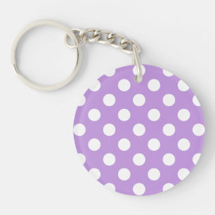 White polka dots på lilac
