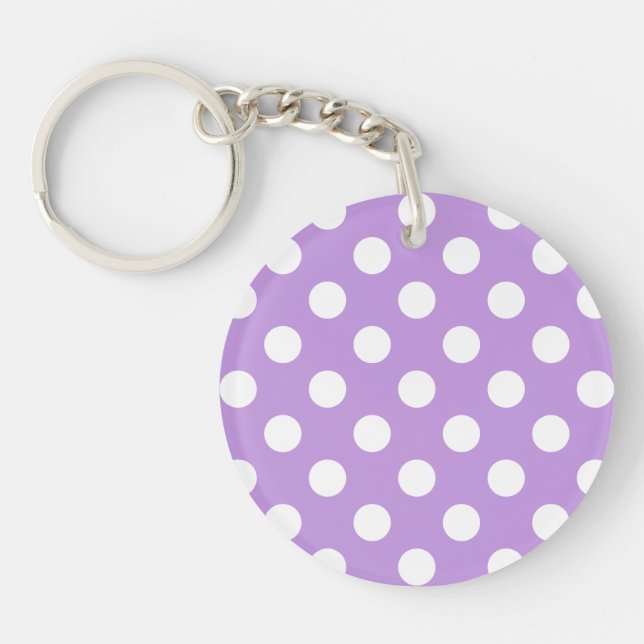 White polka dots på lilac (Framsidan)
