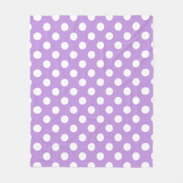 White polka dots på lilac fleecefilt