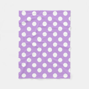White polka dots på lilac fleecefilt