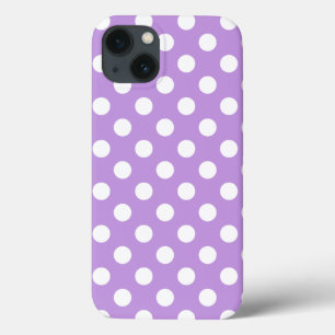 White polka dots på lilac Fodral-Mate iphone case