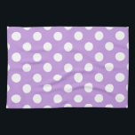 White polka dots på lilac kökshandduk<br><div class="desc">White polka dots på lilac</div>