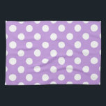 White polka dots på lilac kökshandduk<br><div class="desc">White polka dots på lilac</div>