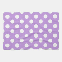 White polka dots på lilac