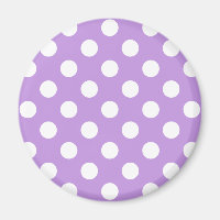 White polka dots på lilac