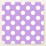 White polka dots på lilac underlägg papper kvadrat<br><div class="desc">White polka dots på lilac</div>