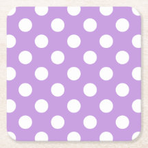 White polka dots på lilac