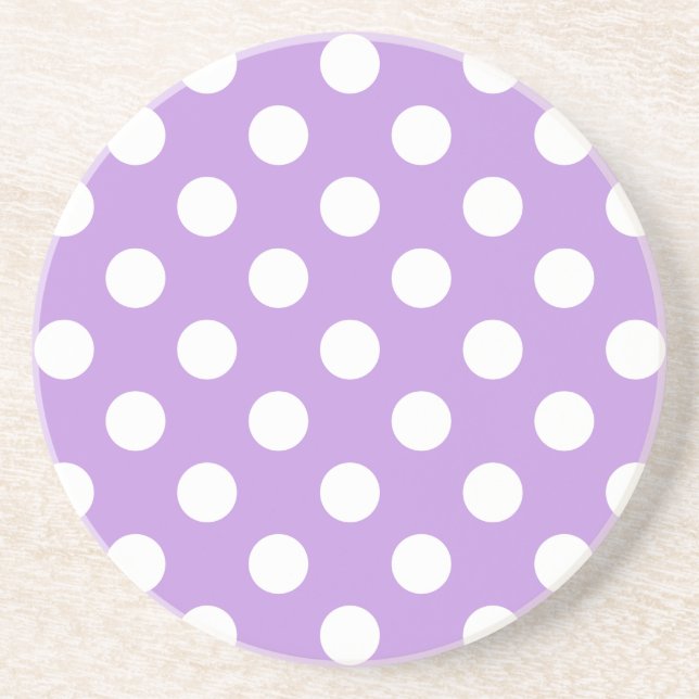 White polka dots på lilac underlägg sandsten (Framsidan)