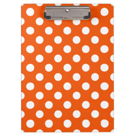 White polka dots på orange