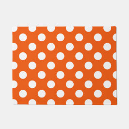 White polka dots på orange