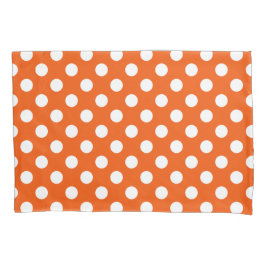 White polka dots på orange