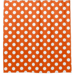 White polka dots på orange