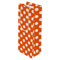 White polka dots på orange