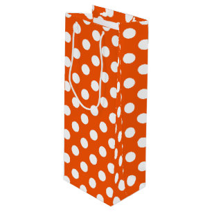 White polka dots på orange