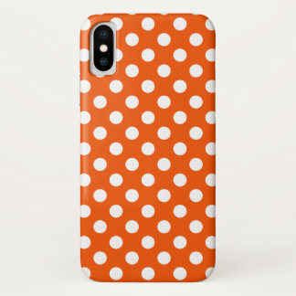 White polka dots på orange