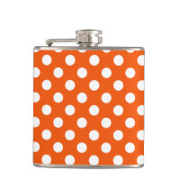 White polka dots på orange