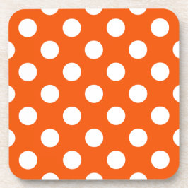 White polka dots på orange underlägg