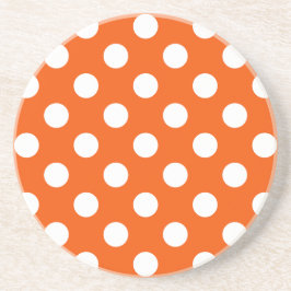 White polka dots på orange underlägg