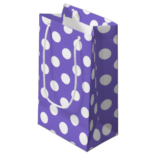 White polka dots på periwinkle