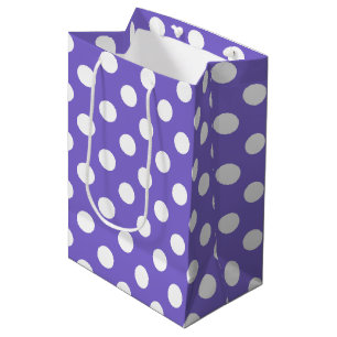 White polka dots på periwinkle