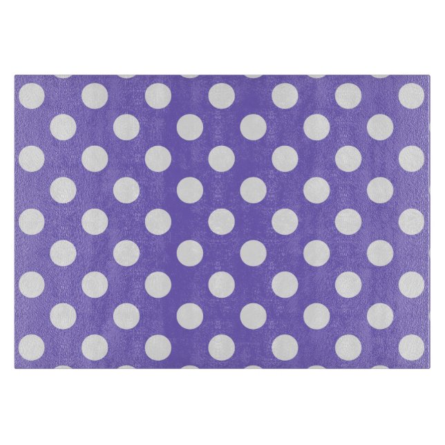 White polka dots på periwinkle (Framsidan)