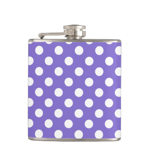 White polka dots på periwinkle fickplunta