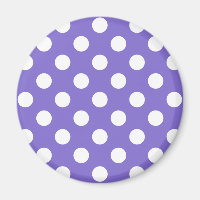 White polka dots på periwinkle