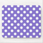 White polka dots på periwinkle musmatta<br><div class="desc">White polka dots på periwinkle</div>