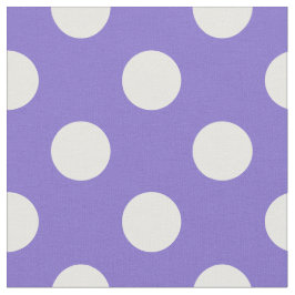 White polka dots på periwinkle tyg