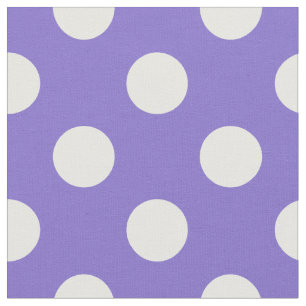 White polka dots på periwinkle tyg