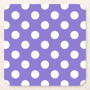 White polka dots på periwinkle underlägg papper kvadrat