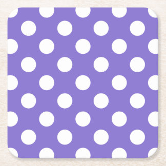 White polka dots på periwinkle underlägg papper kvadrat