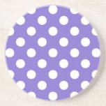 White polka dots på periwinkle underlägg sandsten<br><div class="desc">White polka dots på periwinkle</div>