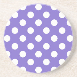 White polka dots på periwinkle underlägg sandsten