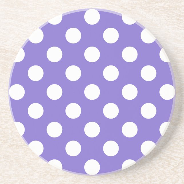White polka dots på periwinkle underlägg sandsten (Framsidan)