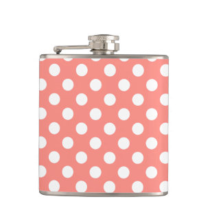 White polka dots på persikor fickplunta