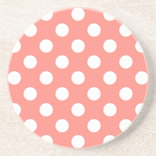 White polka dots på persikor underlägg