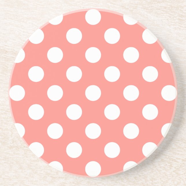White polka dots på persikor underlägg (Framsidan)