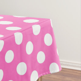White polka dots på rosa