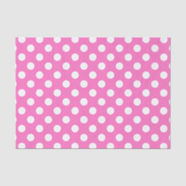 White polka dots på rosa