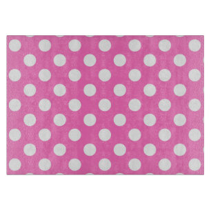 White polka dots på rosa