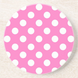 White polka dots på rosa underlägg sandsten