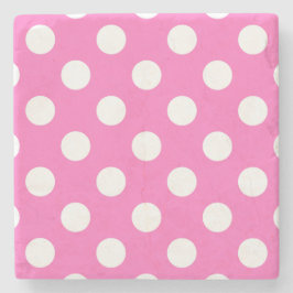White polka dots på rosa underlägg sten