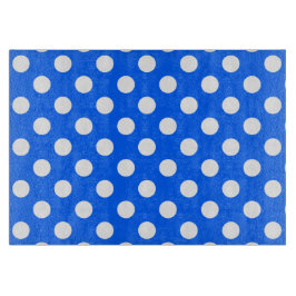 White polka dots på royal blue
