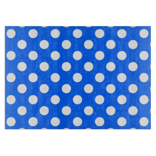 White polka dots på royal blue