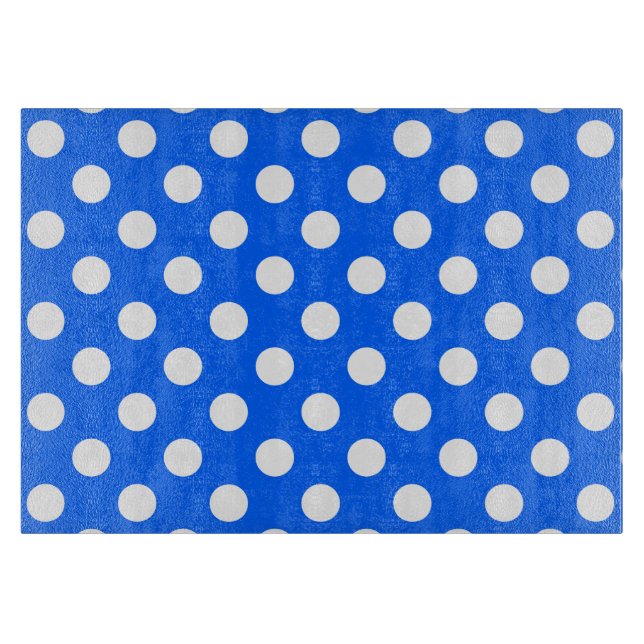 White polka dots på royal blue (Framsidan)