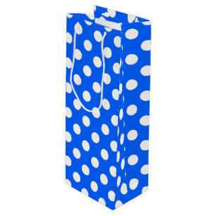 White polka dots på royal blue