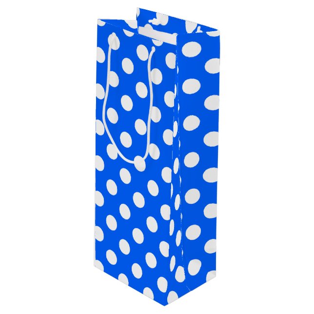 White polka dots på royal blue (Framsidan Vinklad)
