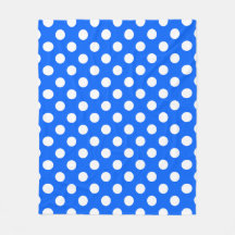 White polka dots på royal blue