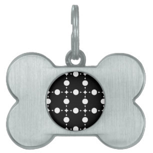 White Polka dots, Polka Dot Mönster, Dit, Dit, Dit ID-bricka Husdjur